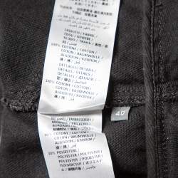 مملوكة مسبقًا جاكيت أليكساندر ماكوين دانتيل مطرز ودنيم أسود تنورة فوقيه مقاس صغير (سمول)