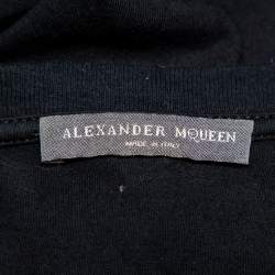 Pre Owned Alexander McQueen Midnight Blue Skeleton Printed Cotton Crewneck T-Shirt S