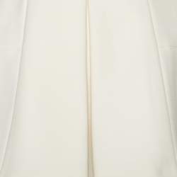 Alexander McQueen Cream Wool & Silk Sleeveless Peplum Top S