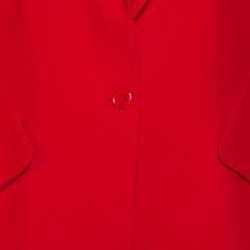 Pre Owned Alexander McQueen Red Crepe Suit M