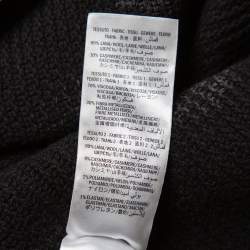 مملوكة مسبقًا Alexander McQueen Black Knit & Lurex Mesh Maxi Dress M