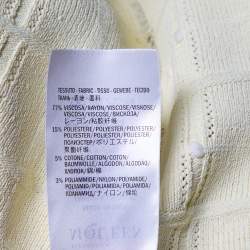 Pre Owned Alexander McQueen Yellow Knit Flared Off Shoulder Dress L