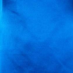 Pre Owned Alexander McQueen Blue Silk Satin Pencil Dress S