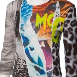Pre Owned McQ by Alexander McQueen Multicolor Printed Knit Mini Dress L