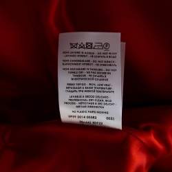 Pre Owned Alexander McQueen Orange Sateen Pleated Hem Detailed Short Dress S