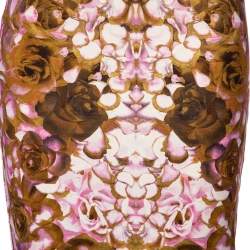 Pre Owned Alexander McQueen Multicolor Rose Petal Printed Knit Skirt XL