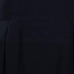 Pre Owned Alexander McQueen Black Crepe Knit Pleated Peplum Tank Top L