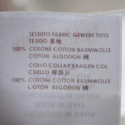 Pre Owned قميص أليكساندر ماكوين قطن أبيض موزين ترصيع أزرار أمامية مقاس وسط (ميديوم)