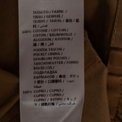 Pre Owned Alexander McQueen Beige Cotton Paper Bag Waisted High Rise Shorts XS