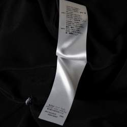 Pre Owned Alexander McQueen Black Crepe Pleated Detail Maxi Skirt M