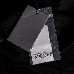 Pre Owned Alexander McQueen Black Denim Contrast Detail Skinny Jeans S