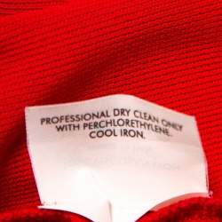 Pre Owned توب أليكسا ندر ماكوين تريكو أحمر مزين رقبة غير متماثلة مقاس متوسط (ميديوم)