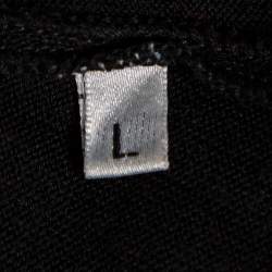 Pre Owned Alexander McQueen Black Knitted Off-Shoulder Dress L