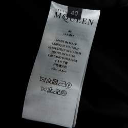 Alexander McQueen Black Wool Double Breasted Cape Coat S