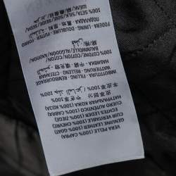 Pre Owned Alexander McQueen Black Leather Belted Zip Front Cropped Jacket L