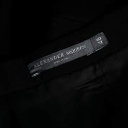 Pre Owned Alexander McQueen Black Wool Pencil Skirt L