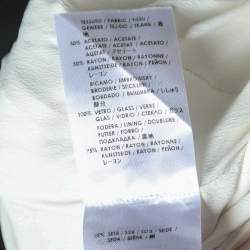 Pre Owned Alexander McQueen Cream Crepe Embellished Neck Detail Sleeveless Gown M