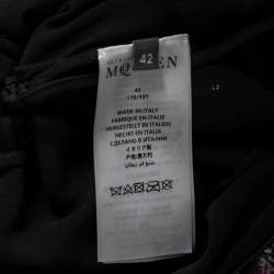 مملوكة مسبقًا Alexander McQueen Black Sequin Embellished Tulle Evening Gown M