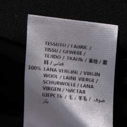 Pre Owned Alexander McQueen Black Wool Pleated Palazzo Pants S