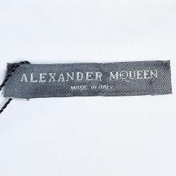 Pre Owned Alexander McQueen White Cotton Peplum Shirt S
