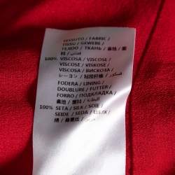 Pre Owned Alexander McQueen Red Crepe Pleated Sleeveless Dress M