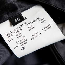 Pre Owned Alexander McQueen Black Satin Side Zip Detailed Trouser S