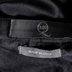 Pre Owned Alexander McQueen Black Satin Side Zip Detailed Trouser S