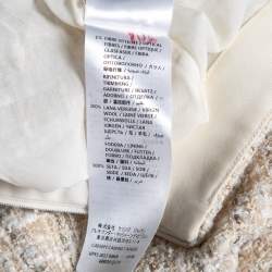 Pre Owned Alexander McQueen Cream Tweed Knee Length Skirt M