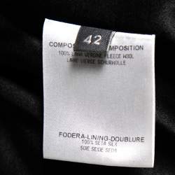 Pre Owned Alexander McQueen Black Wool & Satin Lapel Detail Single Breasted Blazer M