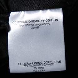 Pre Owned Alexander McQueen Black Jersey Embellished Detailed Draped Dress M