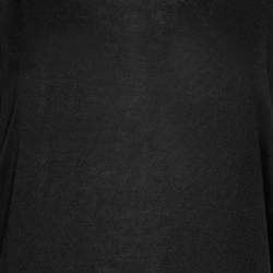 Pre Owned Alexander McQueen Black Knit Mirror Embellished Detail Dress M