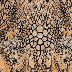 Pre Owned Alexander McQueen Mustard Yellow Animal Jacquard Lurex Knit Dress L