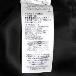 Pre Owned Alexander McQueen Black Wool Zip Detail Single Breasted Blazer M