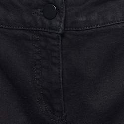 Pre Owned Alexander McQueen Black Denim Embroidered Detail Tapered Jeans L