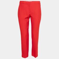 Pre Owned Alexander McQueen Red Crepe Suit M