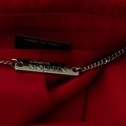 Pre Owned Alexander McQueen Red Crepe Suit M