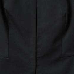 Pre Owned Alexander McQueen Black Wool Asymmetric Hem Peplum Blazer & Pant Suit M