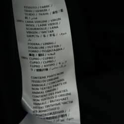 Pre Owned Alexander McQueen Black Wool Asymmetric Hem Peplum Blazer & Pant Suit M