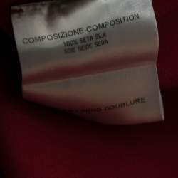 Pre Owned Alexander McQueen Fuchsia Silk Long Sleeve Tunic Dress S