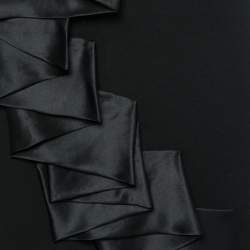 Pre Owned Alexander McQueen Black Jersey Ruffle Detail Sleeveless Dress S