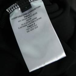 Pre Owned Alexander McQueen Black Jersey Ruffle Detail Sleeveless Dress S