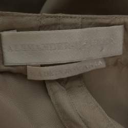 Pre Owned Alexander McQueen Metallic Beige Rayon Button Front Shirt XL