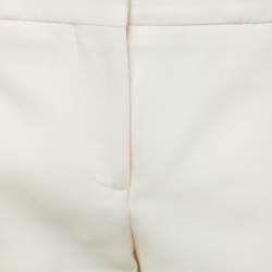 Pre Owned Alexander McQueen Cream Wool & Silk Tailored Pants S