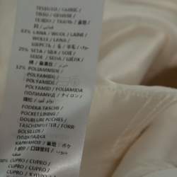 Pre Owned Alexander McQueen Cream Wool & Silk Tailored Pants S