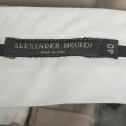 Pre Owned Alexander McQueen Beige Cotton Shorts S