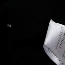 Pre Owned Alexander McQueen Black Knit Short Sleeve Crop Top L