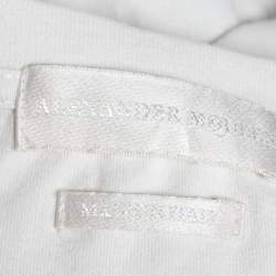 Pre Owned Alexander McQueen White Skull Printed Cotton Crew Neck T-Shirt XL