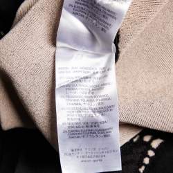 Pre Owned Alexander McQueen Black Knit Floral Jacquard Inlay Flared Dress M