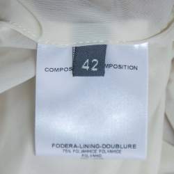 Pre Owned Alexander McQueen Pink Printed Jersey Draped Sleeveless Maxi Dress M