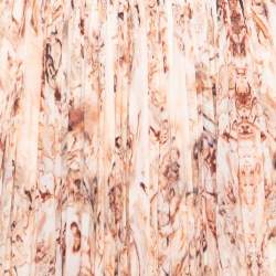 Pre Owned Alexander McQueen Pink Printed Jersey Draped Sleeveless Maxi Dress M